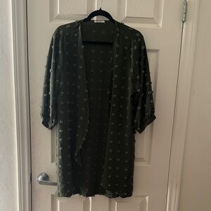 Hotouch Olive Green Women's Kimono Cardigan